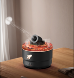 NNEDSZ Black Creative Cannon-Shaped Aromatherapy Diffuser with Colorful LED Lights, 280ml Ultrasonic Humidifier, Dual Mist Modes, Desktop Small Air Freshener