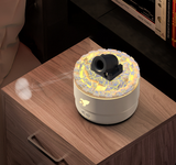NNEDSZ White Creative Cannon-Shaped Aromatherapy Diffuser with Colorful LED Lights, 280ml Ultrasonic Humidifier, Dual Mist Modes, Desktop Small Air Freshener