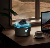 NNEDSZ White Creative Cannon-Shaped Aromatherapy Diffuser with Colorful LED Lights, 280ml Ultrasonic Humidifier, Dual Mist Modes, Desktop Small Air Freshener