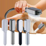 NNEDSZ White Handheld Shower Head with Silicone Brush and Massage Function - High-Pressure Water Spray