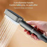 NNEDSZ Black Handheld Shower Head with Silicone Brush and Massage Function - High-Pressure Water Spray