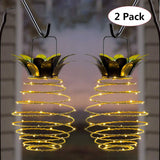 NNEDSZ 2 Pcs 30 LEDS Solar Pineapple Lantern – Outdoor LED Decorative Hanging Light, Waterproof Iron Art, Solar-Powered Garden String Light