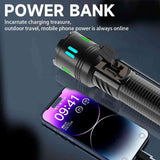 NNEDSZ Carton Box Rechargeable High-Power Emergency Flashlight – Super Bright Portable Outdoor Patrol Torch with Digital Display