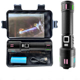 NNEDSZ Gift Box Rechargeable High-Power Emergency Flashlight - Super Bright Portable Outdoor Patrol Torch with Digital Display