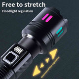 NNEDSZ Gift Box Rechargeable High-Power Emergency Flashlight - Super Bright Portable Outdoor Patrol Torch with Digital Display