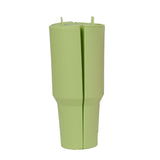 NNEDSZ Green 40oz Silicone Dual-Chamber Cup Separator – Food-Grade Drink Divider, Cold Drink Mug with Separate Compartments, BPA-Free Silicone Liner for Beverages, Juice, Coffee, and Tea
