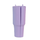 NNEDSZ Purple 40oz Silicone Dual-Chamber Cup Separator - Food-Grade Drink Divider, Cold Drink Mug with Separate Compartments, BPA-Free Silicone Liner for Beverages, Juice, Coffee, and Tea