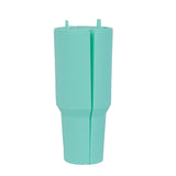 NNEDSZ Turquoise 40oz Silicone Dual-Chamber Cup Separator - Food-Grade Drink Divider, Cold Drink Mug with Separate Compartments, BPA-Free Silicone Liner for Beverages, Juice, Coffee, and Tea
