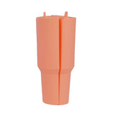 NNEDSZ Orange 40oz Silicone Dual-Chamber Cup Separator - Food-Grade Drink Divider, Cold Drink Mug with Separate Compartments, BPA-Free Silicone Liner for Beverages, Juice, Coffee, and Tea
