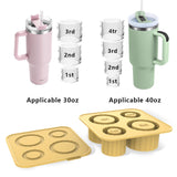 NNEDSZ 2 Pcs Brown Silicone Ice Cube Tray with Lid - Easy Release, Food-Grade Platinum Silicone Ice Mold, 30oz/40oz Compatible, Durable and Reusable