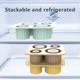 NNEDSZ 2 Pcs Brown Silicone Ice Cube Tray with Lid - Easy Release, Food-Grade Platinum Silicone Ice Mold, 30oz/40oz Compatible, Durable and Reusable