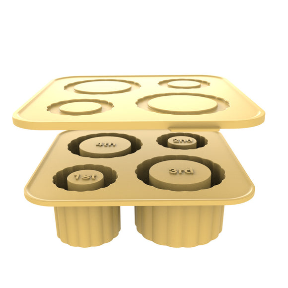 NNEDSZ 2 Pcs Yellow Silicone Ice Cube Tray with Lid - Easy Release, Food-Grade Platinum Silicone Ice Mold, 30oz/40oz Compatible, Durable and Reusable