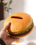 NNEDSZ Round Creative Burger Tissue Box – Fun American-Style Cartoon Paper Towel Holder for Home Décor and Gifts