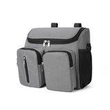 NNEDSZ Grey Portable Baby Stroller Organizer Bag - Multi-Purpose Diaper Storage Bag for Moms, Lightweight and Travel-Friendly