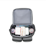 NNEDSZ Grey Portable Baby Stroller Organizer Bag - Multi-Purpose Diaper Storage Bag for Moms, Lightweight and Travel-Friendly