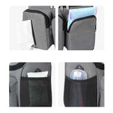 NNEDSZ Grey Portable Baby Stroller Organizer Bag - Multi-Purpose Diaper Storage Bag for Moms, Lightweight and Travel-Friendly