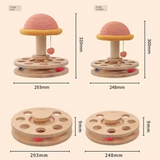 NNEDSZ Small Pink Interactive Cat Scratching Post with Ball Track - Fun Mushroom-Shaped Cat Toy for Play, Scratching, and Entertainment