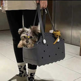 NNEDSZ Red Portable EVA Pet Handbag - DIY Custom Decoration Carrier for Small Pets, Beach, and Outdoor Use (Large Capacity)