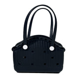 NNEDSZ Black Portable EVA Pet Handbag - DIY Custom Decoration Carrier for Small Pets, Beach, and Outdoor Use (Large Capacity)