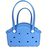 NNEDSZ Blue Portable EVA Pet Handbag - DIY Custom Decoration Carrier for Small Pets, Beach, and Outdoor Use (Large Capacity)