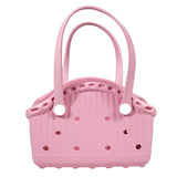 NNEDSZ Pink Portable EVA Pet Handbag - DIY Custom Decoration Carrier for Small Pets, Beach, and Outdoor Use (Large Capacity)