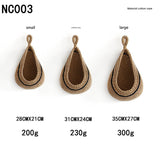 NNEDSZ Khaki 3-Piece Wall-Mounted Cotton Rope Storage Baskets – Large, Medium, and Small Hand-Woven Fruit/Vegetable/Storage Nets (Large weight 300g, Medium weight 230g, Small weight 200g)