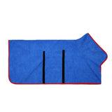 NNEDSZ L Blue Pet Dog Quick-Dry Bathrobe - Absorbent Towel Robe for Medium and Large Dogs
