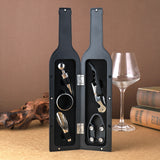 NNEDSZ Red Closure Creative Wine Accessories Set – 5-Piece High-Grade Wine Tool Gift Set