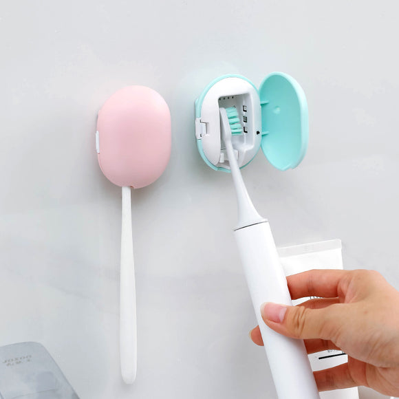 NNEDSZ 2 Pcs Pink Portable Mini Toothbrush Sanitizer - Compact Travel UV-C Sterilizer for Home and Travel Use