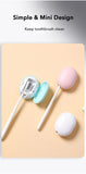 NNEDSZ 2 Pcs Pink Portable Mini Toothbrush Sanitizer - Compact Travel UV-C Sterilizer for Home and Travel Use