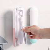 NNEDSZ 1 Piece Pink Portable UV-C Toothbrush Sterilizer - Rechargeable Travel Case with UV-C Disinfection, Compact and Lightweight, Easy-to-Clean Design