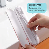 NNEDSZ 1 Piece Grey Portable UV-C Toothbrush Sterilizer - Rechargeable Travel Case with UV-C Disinfection, Compact and Lightweight, Easy-to-Clean Design