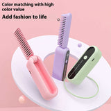 NNEDSZ Pink Portable foldable cordless hair straightener with ionic technology, compact travel design, and quick and easy USB charging