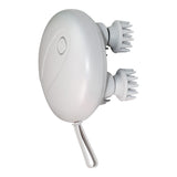 NNEDSZ White Mini Electric Head Massager - Portable 3D Massage Device, Waterproof, Multifunctional Relaxation & Pet Care, Rechargeable, 6 Techniques & 3 Modes, Compact Design