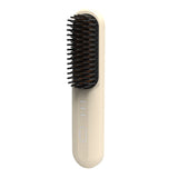 NNEDSZ Yellow Wireless Hair Straightening Brush - Portable 2-in-1 Styling Tool with USB Charging, Ceramic Heat Technology, and Compact Design