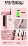 NNEDSZ Pink wireless Hair Dryer with Cold & Hot Air, Portable Large-Capacity Rechargeable Ionic Dryer, Fast-Drying, Lightweight and Compact for Home and Travel