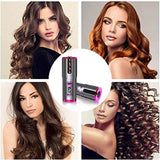 NNEDSZ Grey And Pink Automatic Hair Curler - USB Rechargeable, Safe and Portable Curling Iron for Quick Styling, Anti-Scald Design, Compact and Lightweight