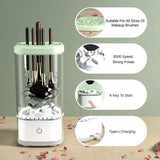 NNEDSZ Grey Electric Makeup Brush Cleaner and Dryer - USB Automatic Household Cleaning Device with UV Sterilization and Fast Drying Function