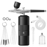 NNEDSZ Black Portable Oxygen Infusion Nano Spray Facial Beauty Instrument - High Pressure Needle-Free Skin Care Mist Sprayer