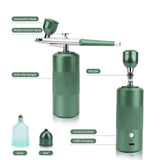 NNEDSZ Black Portable Oxygen Infusion Nano Spray Facial Beauty Instrument - High Pressure Needle-Free Skin Care Mist Sprayer