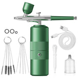 NNEDSZ Green Portable Oxygen Infusion Nano Spray Facial Beauty Instrument - High Pressure Needle-Free Skin Care Mist Sprayer