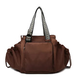 NNEDSZ Brown Convertible Multifunctional Baby Cradle Travel Bag - Women's Backpack, Shoulder Bag, Mummy Bag with Expandable Storage
