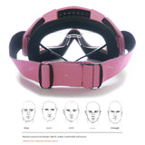 NNEDSZ Progressive Pink + Rose Pink Lenses Outdoor Protective Motorcycle Goggles – Windproof, Dustproof, Skiing, and Cycling Eyewear – Lightweight Anti-Fog Design for Men and Women