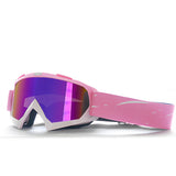 NNEDSZ Progressive Pink + Colorful Lenses Outdoor Protective Motorcycle Goggles - Windproof, Dustproof, Skiing, and Cycling Eyewear - Lightweight Anti-Fog Design for Men and Women