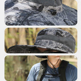 NNEDSZ Light Gray Solar-Powered Cooling Wide Brim Hat - USB Rechargeable Dual Fan Fisherman Cap - UPF50+ Sun Protection and Quick-Dry Design for Men and Women