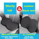 NNEDSZ Black Mini Car Seat Cushion - Memory Foam Height-Boost Cushion with Removable Mesh Cover - Driver Seat Pad for All Seasons