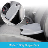 NNEDSZ Grey Mini Car Seat Cushion - Memory Foam Height-Boost Cushion with Removable Mesh Cover - Driver Seat Pad for All Seasons