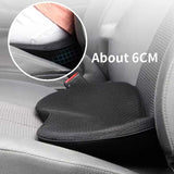 NNEDSZ Brown Mini Car Seat Cushion - Memory Foam Height-Boost Cushion with Removable Mesh Cover - Driver Seat Pad for All Seasons