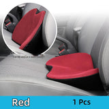 NNEDSZ Red Mini Car Seat Cushion - Memory Foam Height-Boost Cushion with Removable Mesh Cover - Driver Seat Pad for All Seasons