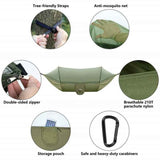 NNEDSZ Turquoise Automatic Pop-Up Mosquito Net Hammock - 200kg Load Capacity, Lightweight Outdoor Camping Gear with Quick Setup and Durable Design